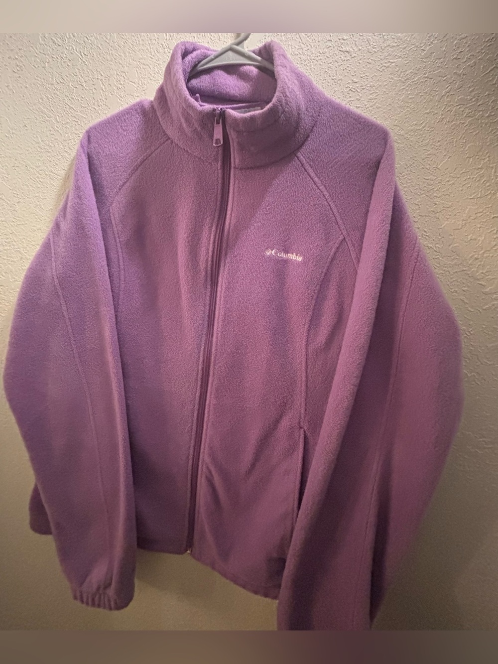 Columbia Lavender Full-Zip Fleece Jacket